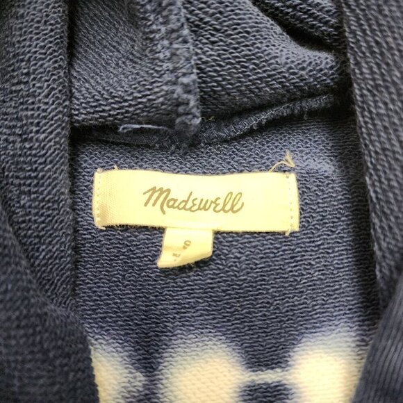 Madewell Navy Tie Dye Hoodie Sweatshirt Small - Picture 4 of 6